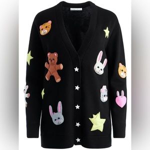 Alice + Olivia Bradford Appliqué Cardigan